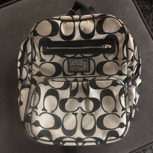 Coach Daisy Poppy blk/gry, canvas/leather Backpack